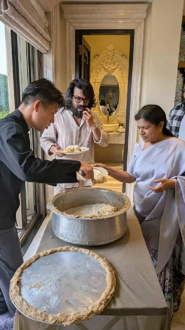 Japanese chef Takamasa Osawa whips up his famous biryani for Ram Charan & family