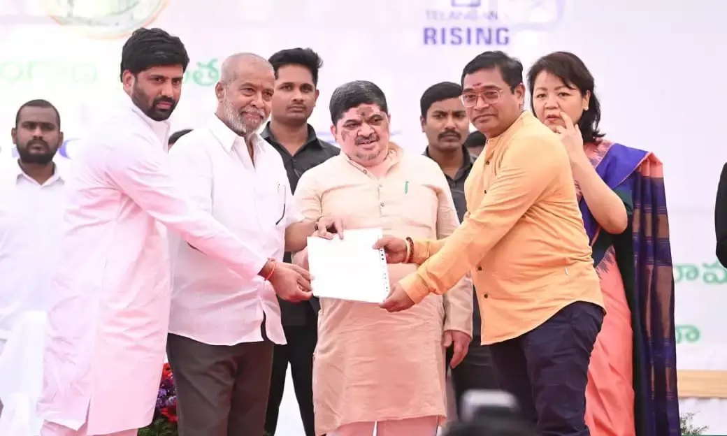 Health Minister Raja Narasimha distributes appointment letters to 1,257 lab technicians