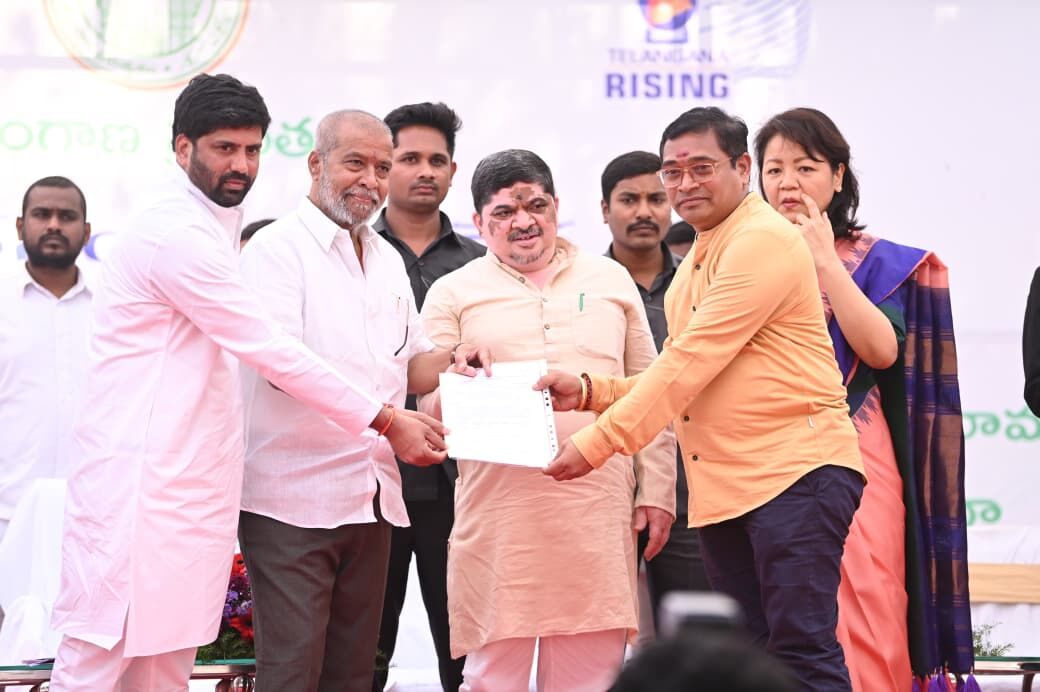 Health Minister Raja Narasimha distributes appointment letters to 1,257 lab technicians