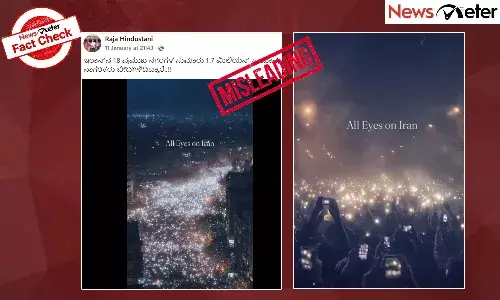 Fact Check: ಇರಾನ್‌ನಲ್ಲಿ ಸರ್ಕಾರಿ ವಿರೋಧಿ ಪ್ರತಿಭಟನೆ ನಡುವೆ ಫ್ಲ್ಯಾಶ್‌ಲೈಟ್ ಮೆರವಣಿಗೆಯ ವೀಡಿಯೊ AI ಯಿಂದ ರಚಿಸಲಾಗಿದೆ