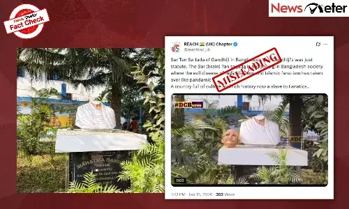 Fact Check: Gandhi’s statue decapitated in Bangladesh? No, incident happened in West Bengal