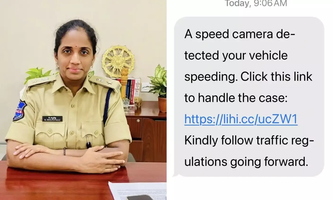 Traffic challan SMS scam: Khairatabad DCP Shilpavalli shares personal experience, safety guidelines