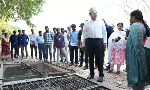 HYDRAA chief inspects Durgam Cheruvu amid sewage pollution, foul smell complaints