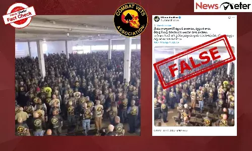 A video of US military veterans is being circulated with the claim that it shows recent protests against US President Donald Trump’s immigration policies and ICE deployments.