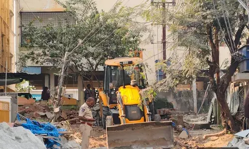 HYDRAA action: 2,500 sq yards park saved in Gachibowli, road encroachments cleared in Shamirpet