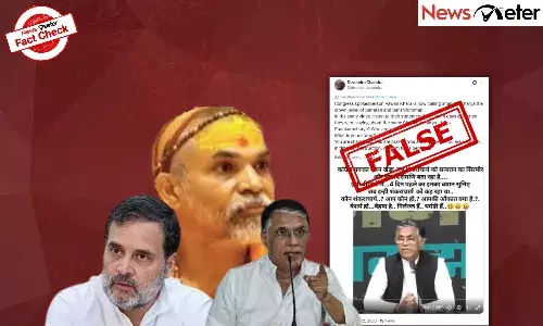 Fact Check: Congress leader Pawan Khera slams Swami Avimukteshwaranand for remarks on Rahul Gandhi? No, video is edited