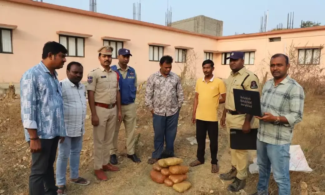 Hyderabad: Two interstate drug peddlers arrested, 11 kg of ganja worth Rs 5.50 lakh seized