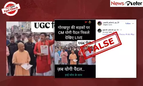 Fact Check: Yogi protests new UGC regulations in 2026? No, video shows GST reforms drive