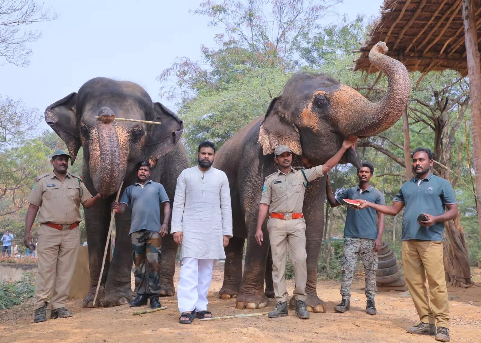 Deputy CM Pawan adopts two giraffes at Vizag Zoo, urges corporates to participate in wildlife protection Deputy CM Pawan adopts two giraffes at Vizag Zoo, urges corporates to participate in wildlife protection