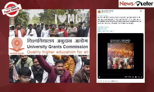 A video claiming to show a torchlight protest in Bihar against the BJP and UGC’s caste equity regulations is being widely shared on social media.