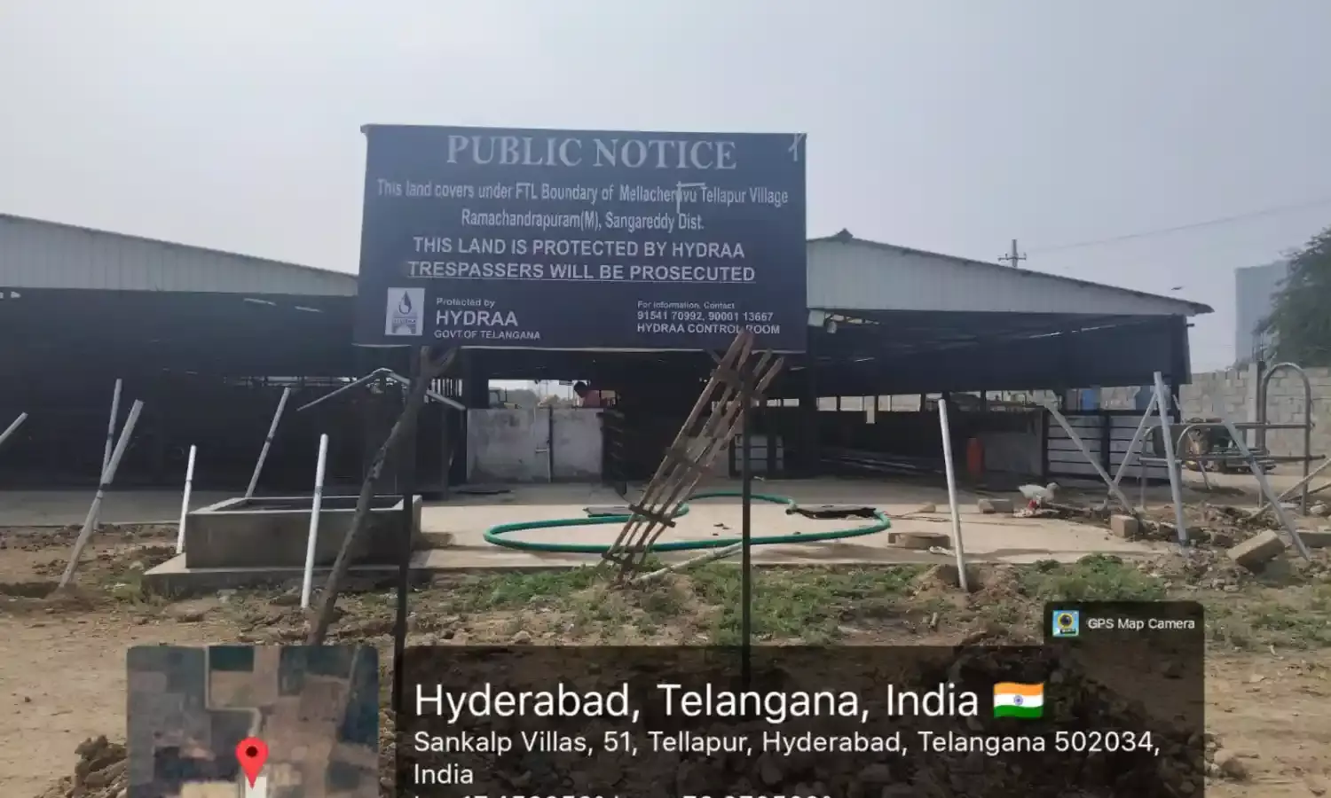 Sangareddy: HYDRAA fences 40 acres of Mela Cheruvu FTL, warns those trying to change natural structure of water bodies