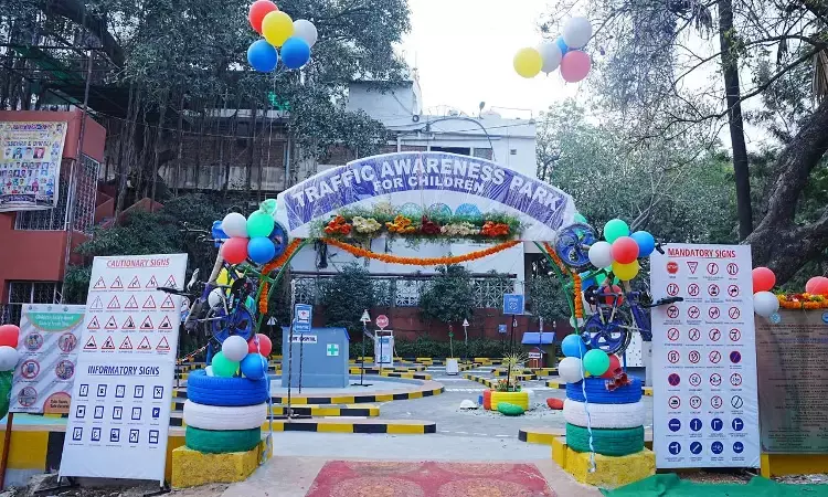 Road safety education: Traffic Awareness Park opens at Aaliya govt school in Basheerbagh Road safety education: Traffic Awareness Park opens at Aaliya govt school in Basheerbagh