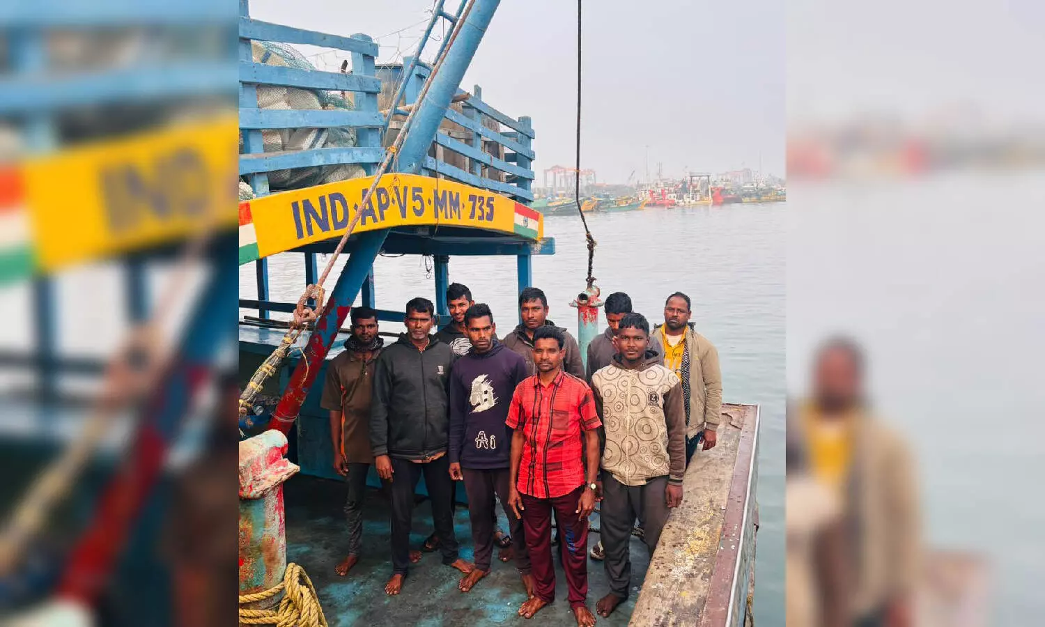 Nine Andhra fishermen return to Vizag after four months in Bangladesh jail