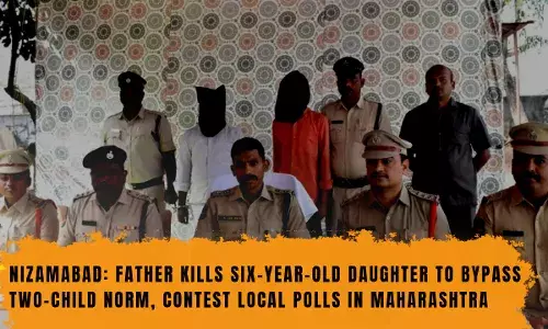 Nizamabad: Father kills six-year-old daughter to bypass two-child norm, contest local polls in Maharashtra Nizamabad: Father kills six-year-old daughter to bypass two-child norm, contest local polls in Maharashtra