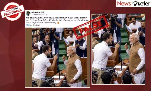 Fact Check: ಪ್ರಧಾನಿ ಮೋದಿಗೆ ನೇರವಾಗಿ ಎಚ್ಚರಿಕೆ ಕೊಟ್ಟ ರಾಹುಲ್ ಗಾಂಧಿ ಎಂದು ಎಐ ಫೋಟೋ ವೈರಲ್