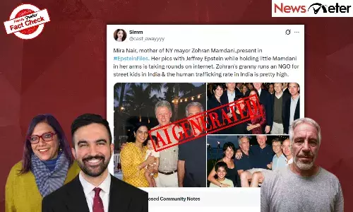 Fact Check: Photos show filmmaker Mira Nair, son Zohran Mamdani, with Jeffrey Epstein? No, they are AI-generated