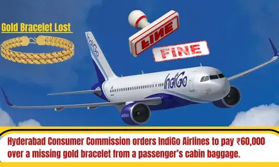 Gold Bracelet Missing on Flight: Hyderabad Consumer Panel Orders IndiGo to Pay ₹60,000