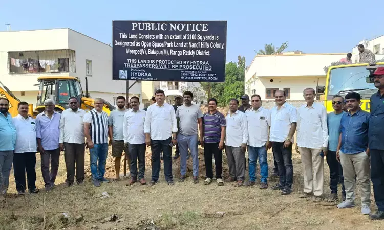 Hyderabad: HYDRAA frees 2,100 square yards of parkland at Nandi Hills Colony