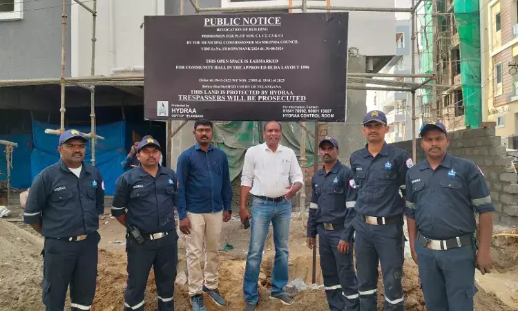 HYDRAA seals two illegal under-construction five-storey buildings in Manikonda