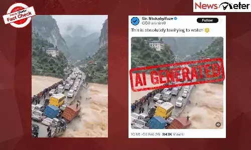 Fact Check: Terrifying bridge collapse over river? No, video is AI-generated