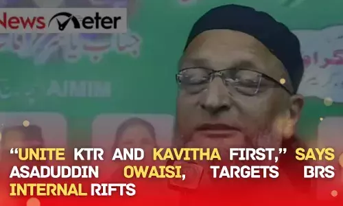 “Unite KTR and Kavitha first,” says Asaduddin Owaisi, targets BRS internal rifts