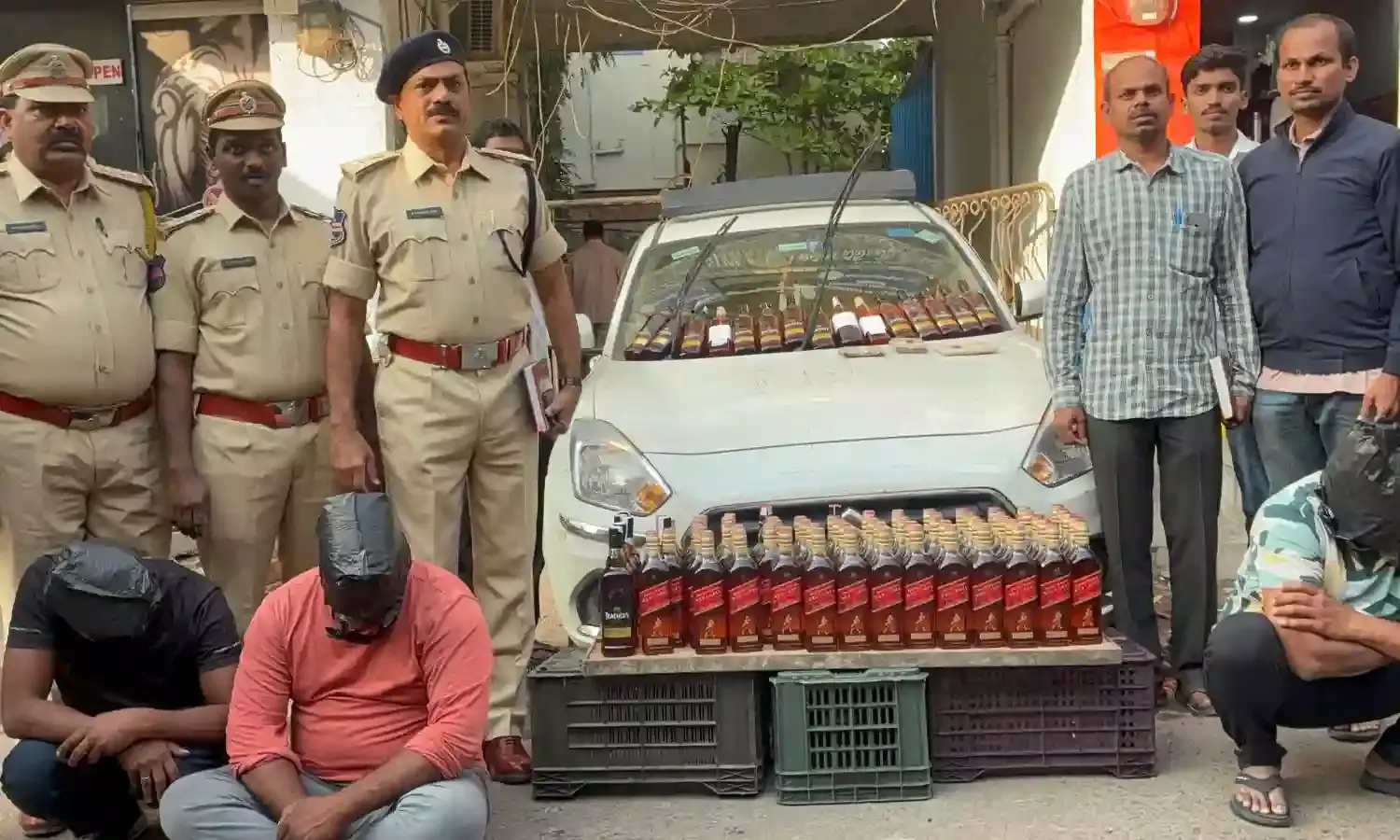 Hyderabad STF seizes Rs 2.5 lakh illegal liquor in 84 bottles smuggled from Delhi, two held