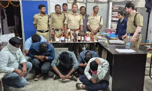 Smuggling via air: Excise team seizes 92 non-duty paid liquor bottles at Pahadi Shareef Smuggling via air: Excise team seizes 92 non-duty paid liquor bottles at Pahadi Shareef
