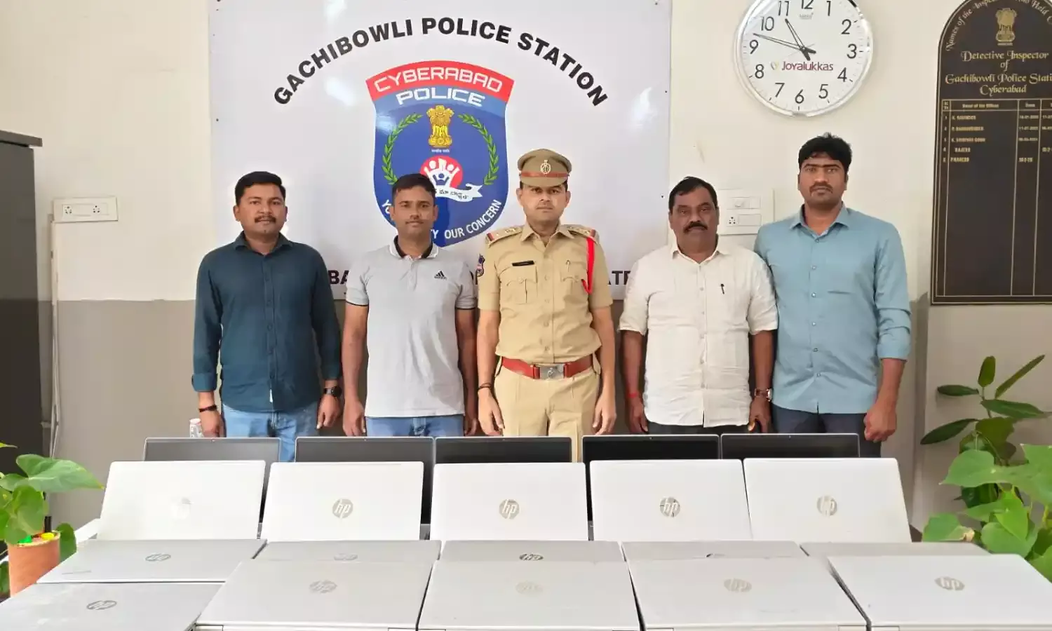 Gachibowli police arrest 3 in University of Hyderabad laptop theft case; 60 laptops seized