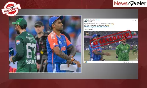 A photo claiming to show Pakistani captain Salman Ali Agha ignoring a handshake from Indian captain Suryakumar Yadav during the T20 match has gone viral.