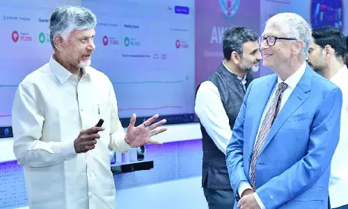 Bill Gates reviews AP govt’s RTGS services, praises usage of tech in health, agricultural sectors Bill Gates reviews AP govt’s RTGS services, praises usage of tech in health, agricultural sectors