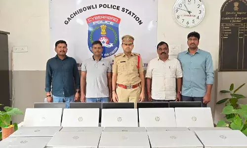 Gachibowli police arrest 3 in University of Hyderabad laptop theft case; 60 laptops seized Gachibowli police arrest 3 in University of Hyderabad laptop theft case; 60 laptops seized
