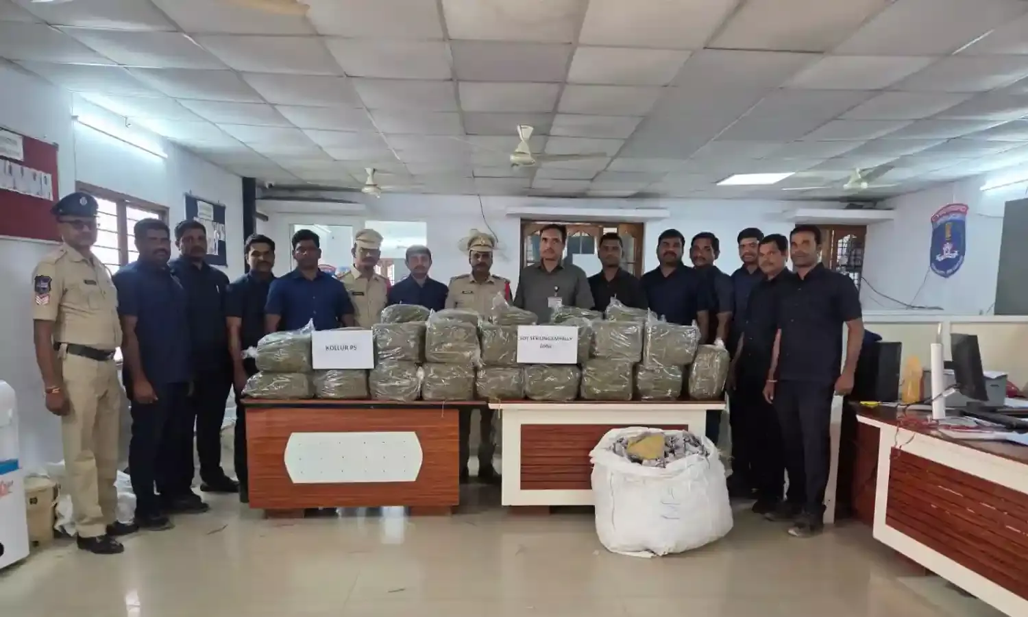 101 kg ganja worth 25.72 lakh seized in joint operation; two held near Tellapur