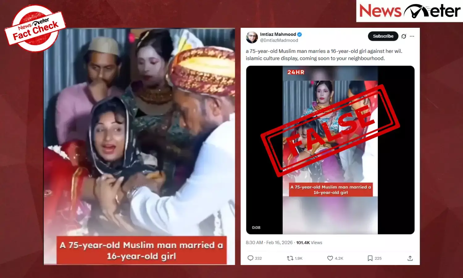 Fact Check: Muslim man forcibly marries minor girl? No, video is scripted