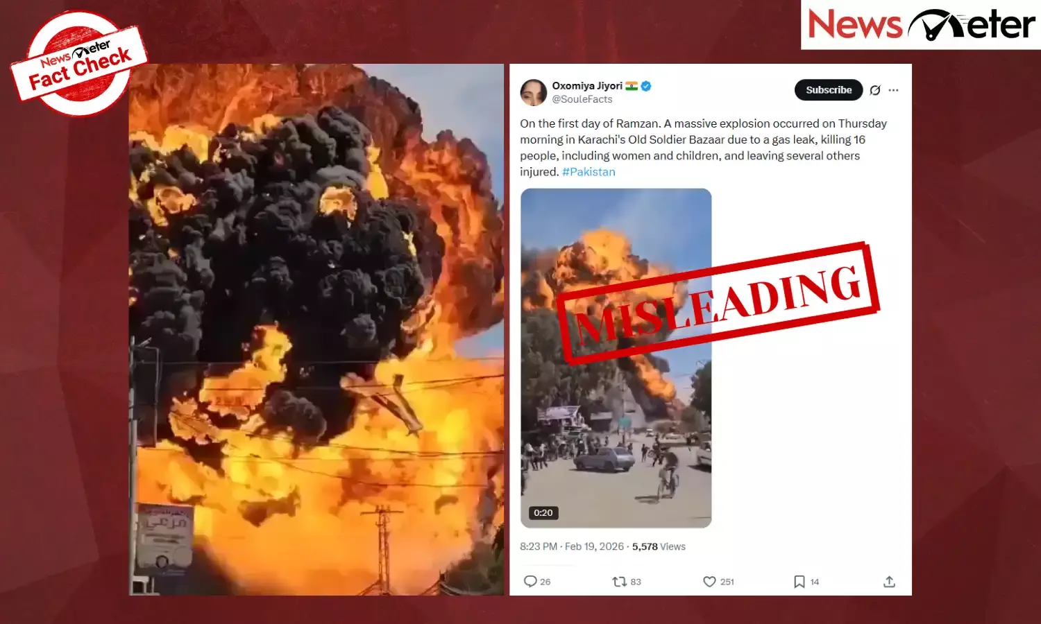 Fact Check: Karachi blast caught on tape? No, video shows explosion in Syria