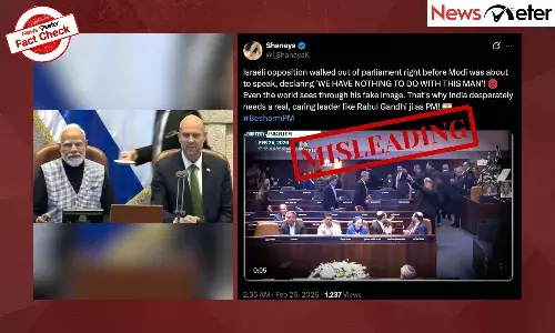 Videos claiming to show Israeli opposition members walking out during Prime Minister Narendra Modi’s address to the Knesset are going viral.