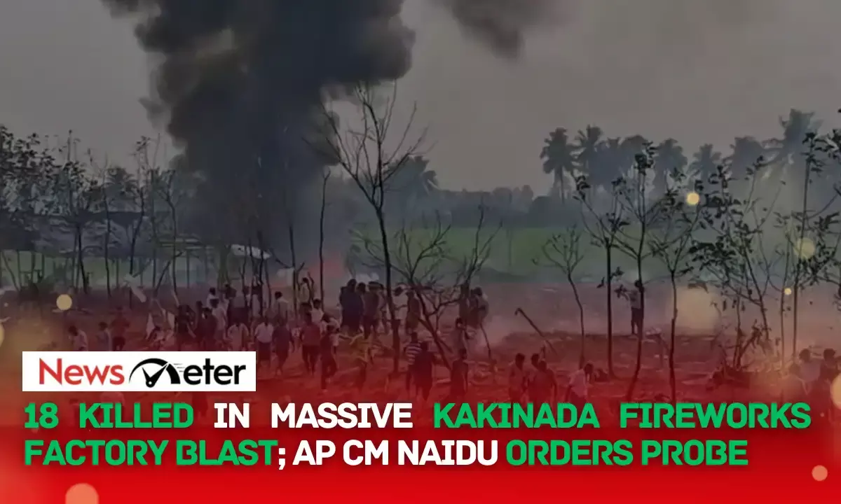 18 killed in massive Kakinada fireworks factory blast; AP CM Naidu orders probe