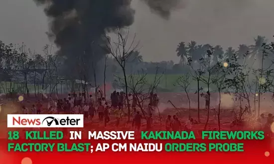 18 killed in massive Kakinada fireworks factory blast; AP CM Naidu orders probe 18 killed in massive Kakinada fireworks factory blast; AP CM Naidu orders probe
