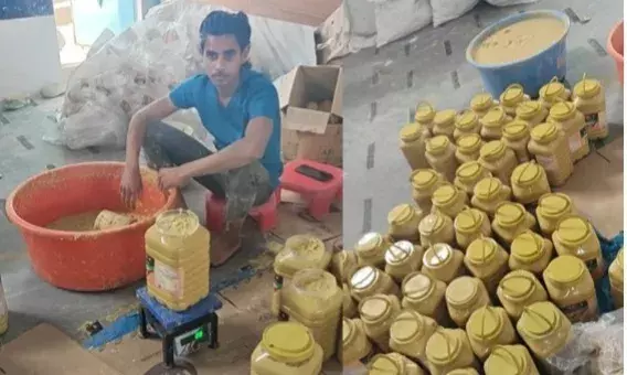 Fake ginger-garlic paste racket busted in Jalpally; four arrested, Rs 10 lakh stock seized Fake ginger-garlic paste racket busted in Jalpally; four arrested, Rs 10 lakh stock seized