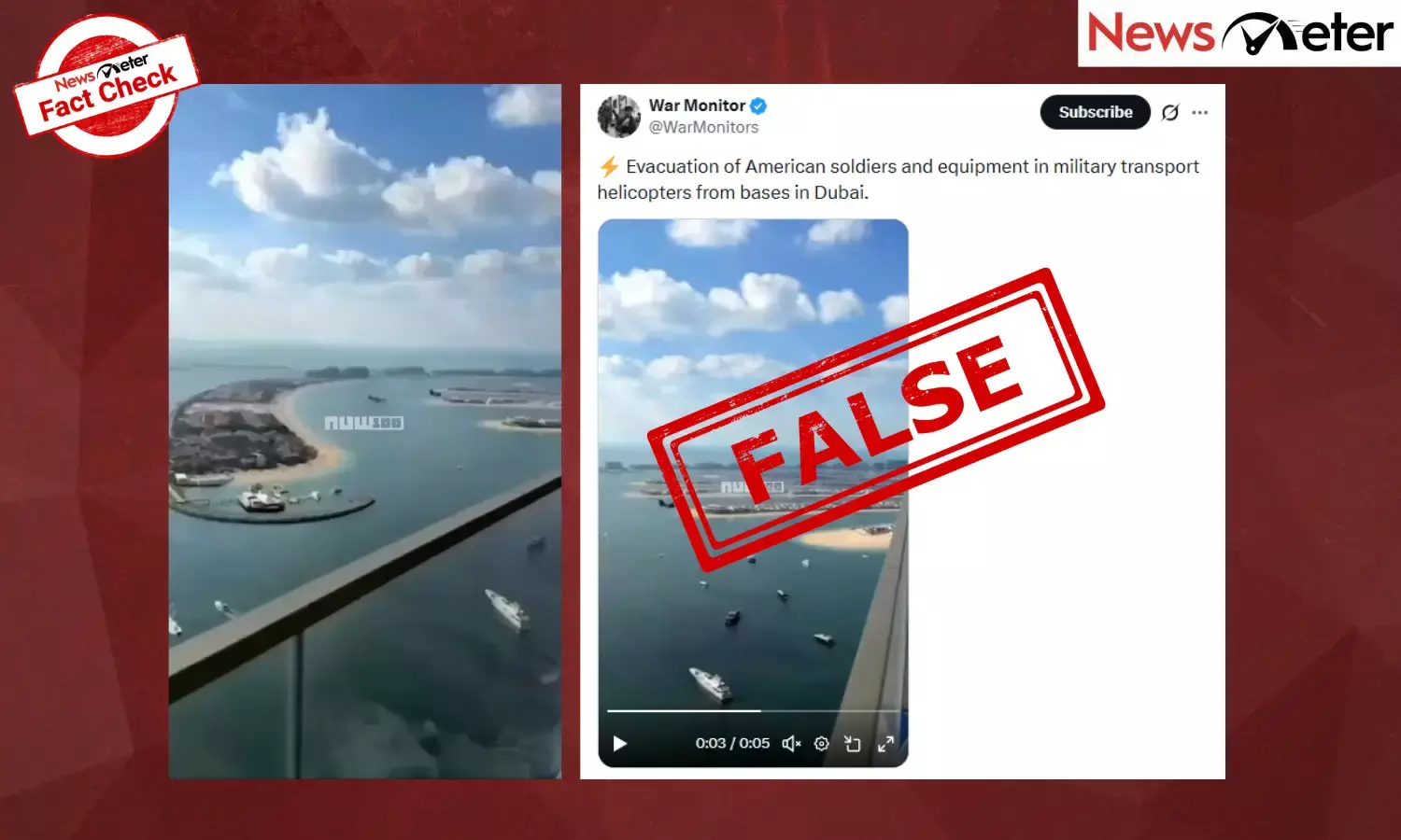 Fact Check: US helicopters flee Dubai? No, old video falsely shared