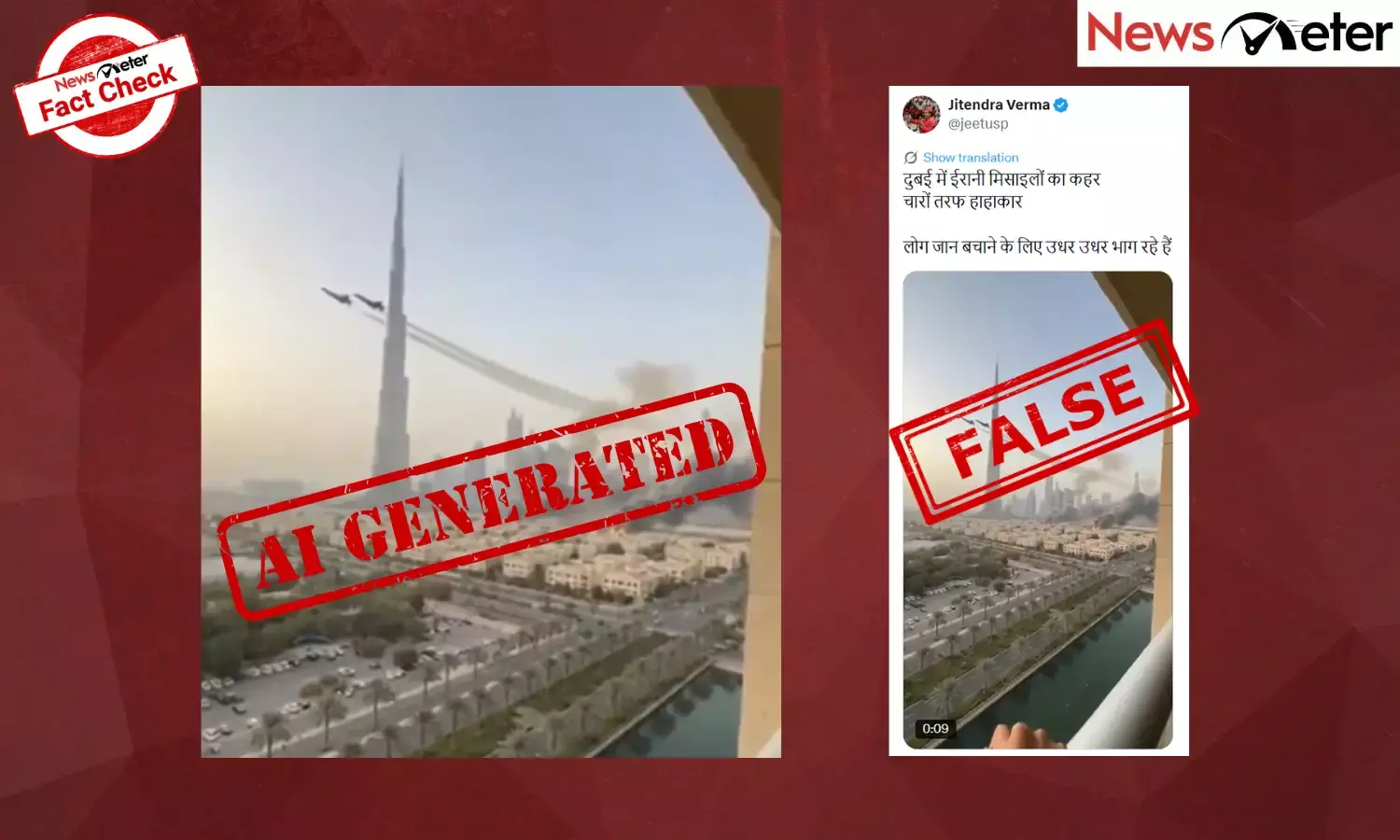 Fact Check: Explosions near Dubai’s Burj Khalifa? No, video is made using AI