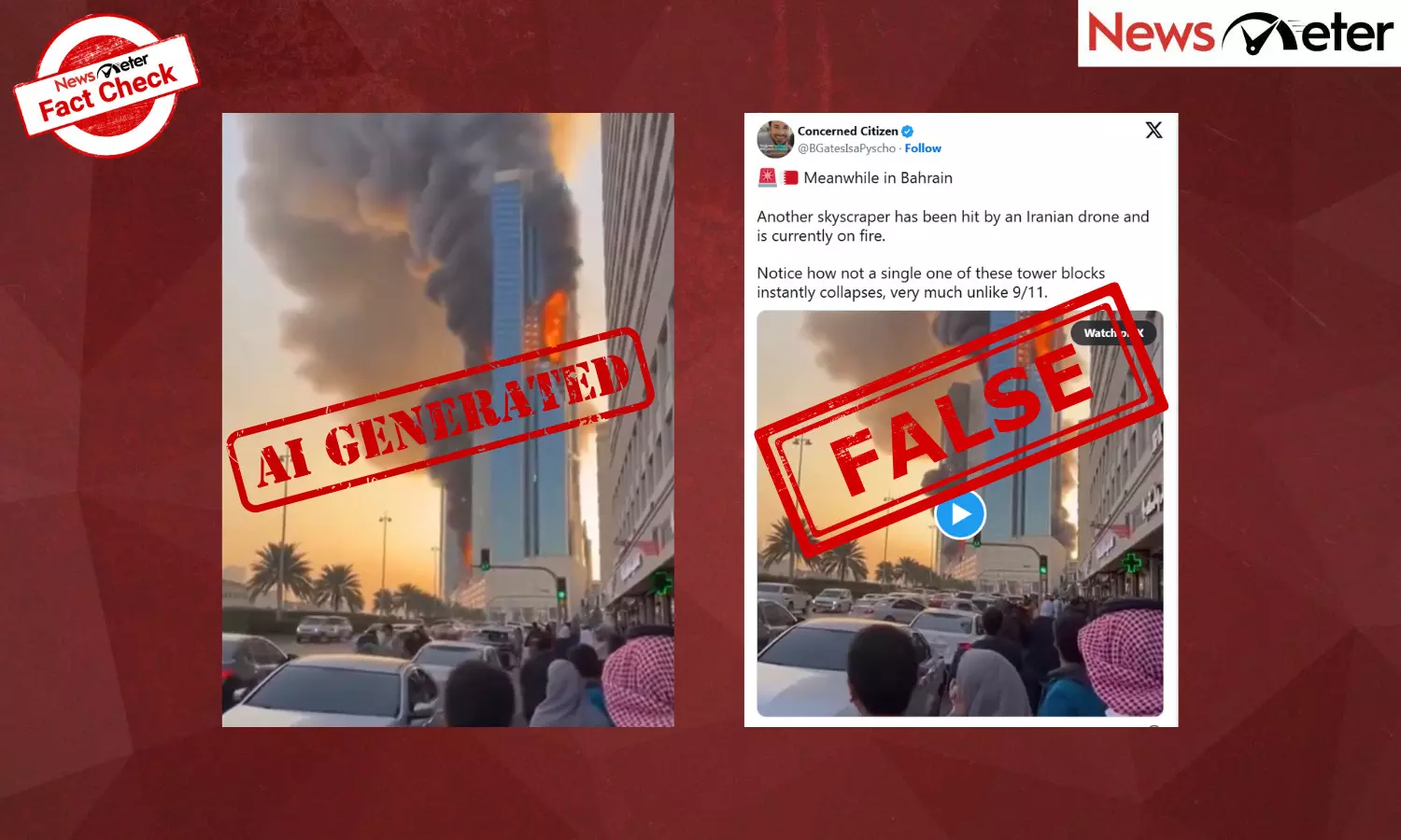 Fact Check: Iran strikes high-rise building in Bahrain, fire erupts? No, video is AI generated Fact Check: Iran strikes high-rise building in Bahrain, fire erupts? No, video is AI generated