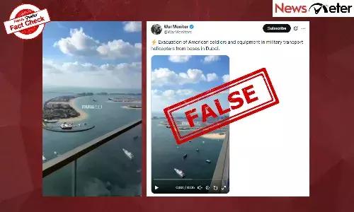 Fact Check: US helicopters flee Dubai? No, old video falsely shared