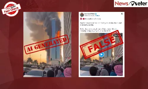Fact Check: Iran strikes high-rise building in Bahrain, fire erupts? No, video is AI generated