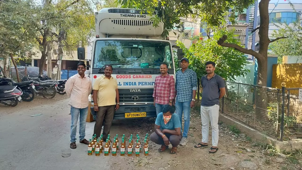 Liquor smuggled in medical emergency van; Hyderabad STF seizes 24 Glenlivet bottles, arrests 2