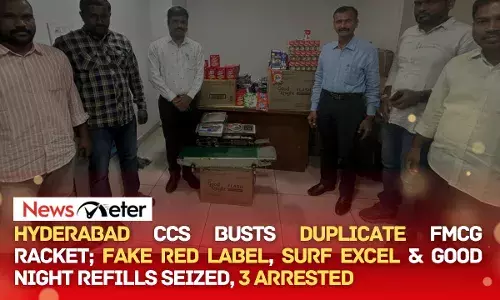 Hyderabad CCS Busts Duplicate FMCG Racket; Fake Red Label, Surf Excel & Good Night Refills Seized, 3 Arrested