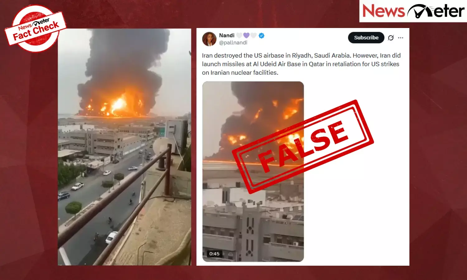 Fact Check: US airbase in Riyadh attacked? No, video shows strikes on Yemen port