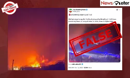 A video claiming to show Naxalites destroying a drone factory producing Heron and Harop drones for India, Israel and Afghanistan has gone viral.