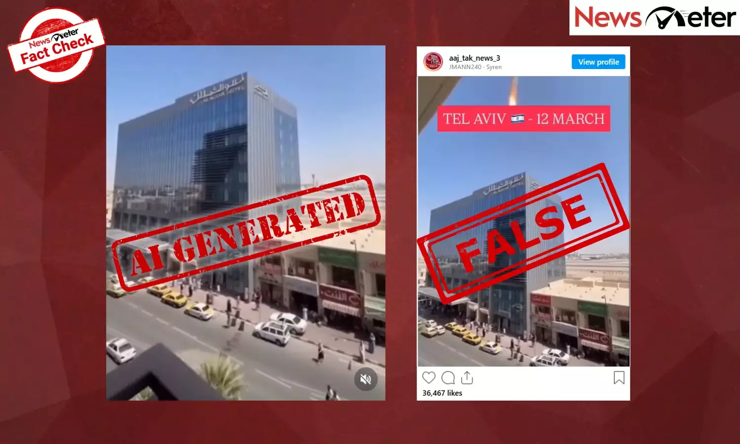 Fact Check: Iranian hypersonic missile destroys Tel Aviv building? Video is AI-generated