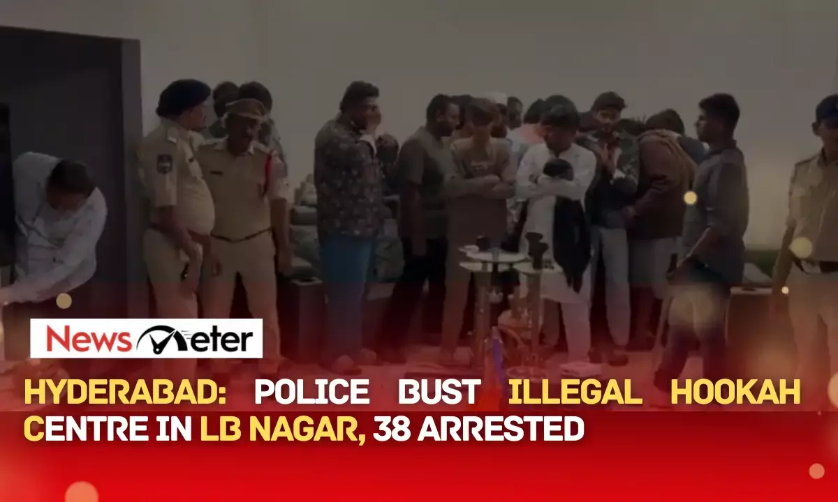 Hyderabad: Police Bust Illegal Hookah Centre in LB Nagar, 38 Arrested