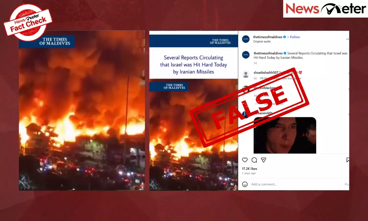 Fact Check: Massive fire in Tel Aviv after Iranian attack? No, clip is from Philippines